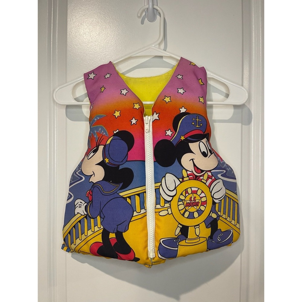 Mickey And Friends‎ Retro Vintage Child's Mickey Mouse Floatation Life Jacket